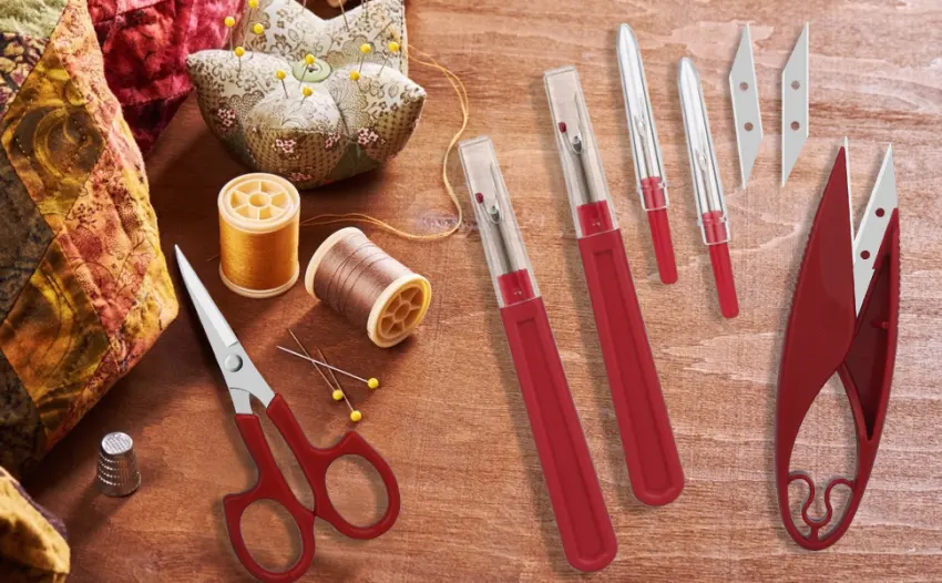 Sewing Seam Ripper Tool High Quality Stitch Remover and Thread Cutter with 2Big+2Small Seam Rippers 1 Pack Thread Snips 1Pack 5 Scissor Red - Sewing seam ripper, thread cutter and thread remover tool