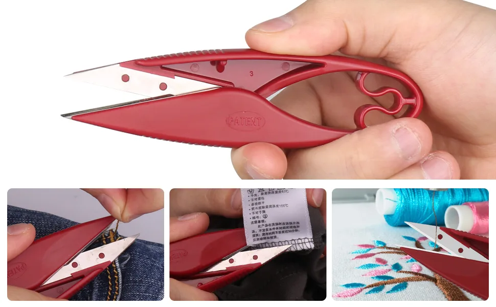 Sewing Seam Ripper Tool High Quality Stitch Remover and Thread Cutter with 2Big+2Small Seam Rippers 1 Pack Thread Snips 1Pack 5 Scissor Red - thread sinpper use