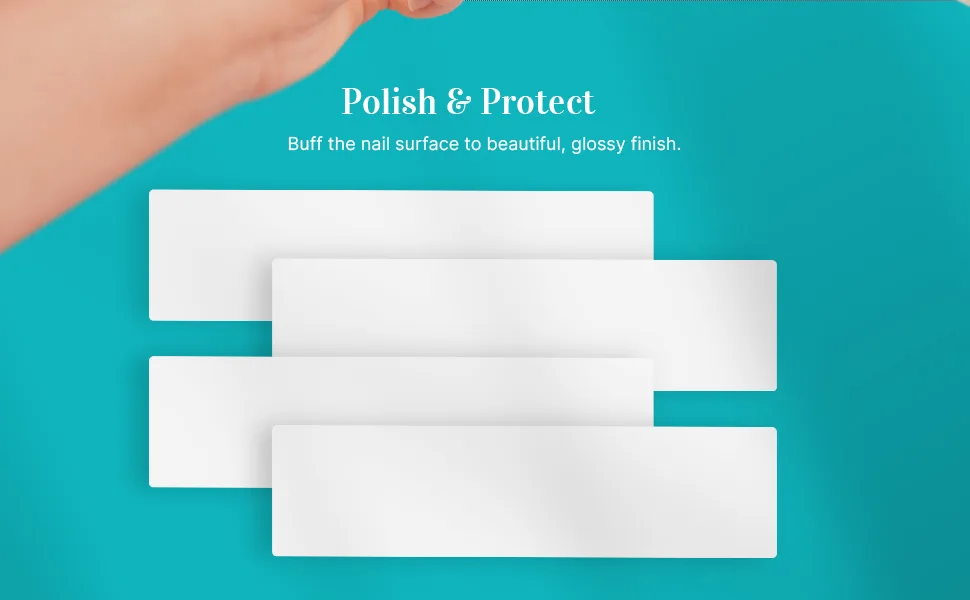 Onsen Secret Professional Nail Buffer  Ultimate Shine Nail Buffing Block w/ 3 Way Buffing Methods (1 Pack Nail Buffer Replacement Pads - White) - Nail Buffer Block Replacement Strips File Smooth Shine Mini Natural Polisher 3 Sides