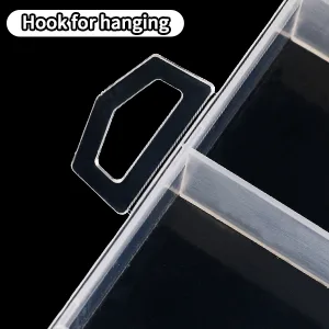 IOOLEEM 28 Grids Plastic Bead Organizer Box  Organizer Container Storage Box  Dividers for bead arts and crafts. Clear 8.6x5x0.66 inch (1 Pack) - product information 15