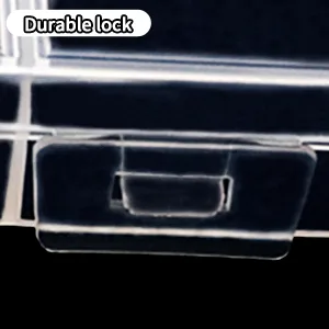 IOOLEEM 28 Grids Plastic Bead Organizer Box  Organizer Container Storage Box  Dividers for bead arts and crafts. Clear 8.6x5x0.66 inch (1 Pack) - product information 16