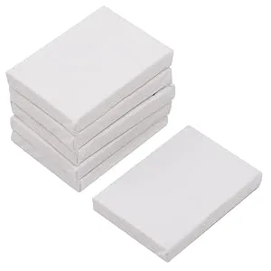 SL crafts Mini Stretched Canvas 3.5X2.75 (1 Pack of 12 Mini Canvases) - 1 pack 12 pcs small canvas