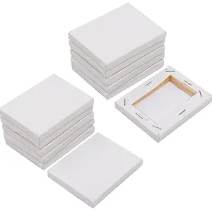 SL crafts Mini Stretched Canvas 3.5X2.75 (1 Pack of 12 Mini Canvases) - Mini Stretched Canvas 3.5