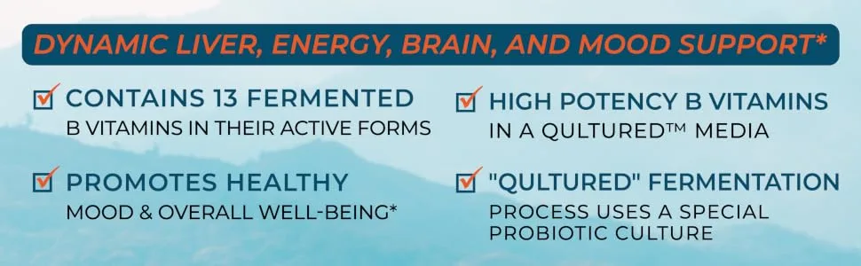 Quantum Nutrition Labs Max Energy Bs Probiotic - Fermented High Potency Vitamin B Formula - Energy Booster Dynamic Brain & Liver Support - Active B Complex Vitamins - Plant-Based Liquid Drops - 2 Fl oz - 12352-1