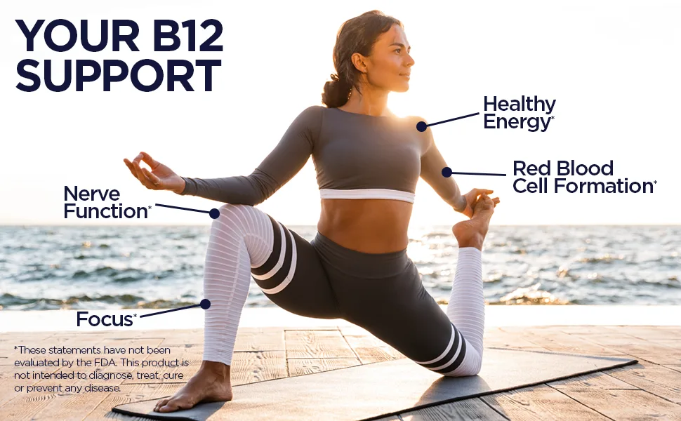 KAL Vitamin B12 Methylcobalamin 5000mcg Healthy Energy Metabolism Nerve & Red Blood Cell Support * Fast Dissolve ActivMelts Optimal Absorption Natural Raspberry Flavor 90 Servings 90 Micro Tabs - KAL B-12 Methylcobalamin 5000 mcg ActivMelt Natural Red Raspberry Flavor Metabolism 90 Micro Tablets