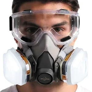 Reusable Half Face Cover Set Half Face Respir tor Personal Protective Equipment Filter for Painting Decorating Carpentry Welding Metal Cutting Same Scene as 6000 6200 7000 FF-400 (Medium) - product information 2