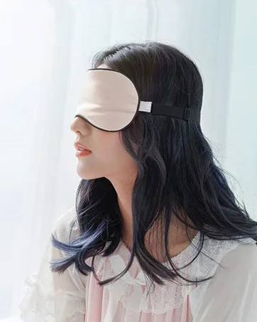 100% Silk Sleep Mask & Blindfold Soft Eye Mask with Adjustable Head Strap Eye Masks for Sleeping Night Eyeshade Comfortable Eye Cover for Travel Shift Work & Meditation with Earplug (Purple) - sleep_mask_for_women