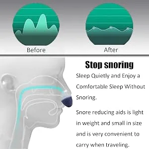 Anti Snoring Devices Portable Electric Automatic Snore Mini Stopper Variable Speed Sleep Snore Solution Double Eddy Current Stop Anti Snoring Nasal Dilator Nose Blocked Nostrils for Men Women - Anti Snoring Devices