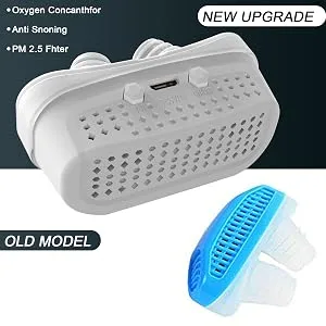 Anti Snoring Devices 2023 Upgrade Variable Speed Electronic Anti Snoring Devices with 3 Adjustable Wind Speed for Air Purifier Filter Sleeping Breath Aids Nose Vents Plugs (Gift Fixing Strap) - Anti snoring Devices