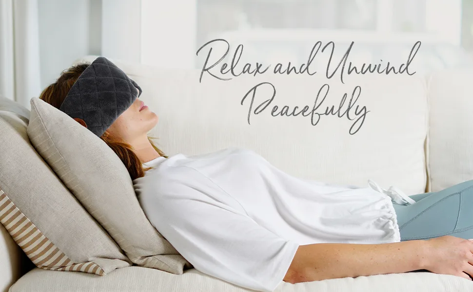 Pure Enrichment Wave Sound Therapy Eye Mask - Rechargeable Bluetooth Speakers Light Blocking Design Soft Micromink Fabric 3 White Noise Sounds and Adjustable Closure - Ideal for Travel - PESDEYE-G