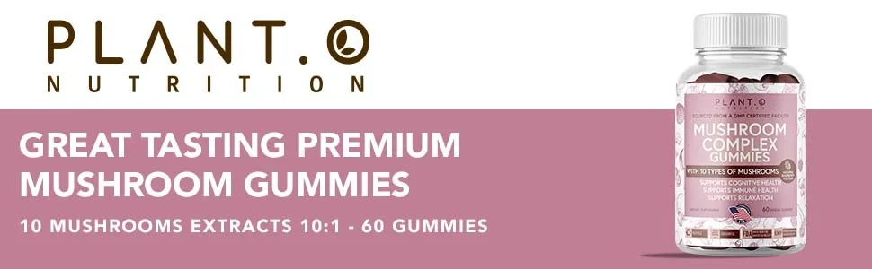 Mushroom Gummies Premium Supplement 10 Mushroom Complex Extract Delicious & Fast Acting Lion s Mane Reishi Shiitake Nootropic Brain Support Immune Support Mood & Relaxation 60 Chews - mushroom gummies