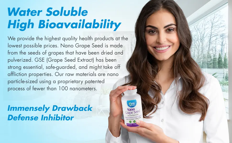 One Planet Nutrition Nano Grape Seed Extract (GSE) - Grapeseed Extract Capsules - Grapeseed Extract - Grape Seed Vitamin Made from Dried & Pulverized Grape Seeds - 120 Capsules - 250 mg - breastmilk capsules holistic leaf dosing fibra summer morning hangover powered flow moriga living