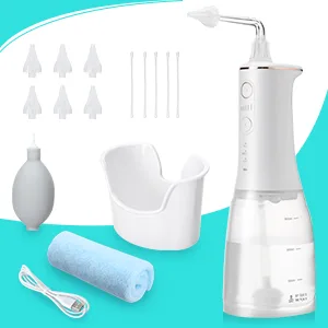 Grathia Ear Wax Removal 360 rotatable Electric Ear Cleaning Kit Ear Irrigation Kit with 3 Pressure Modes for Ear Wax Buildup Complete Ear Cleaning Irrigation Kit for Adults and Kids - Ear Wax Removal