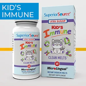 Superior Source Kid s Vitamin C (125 mg) Clean Melts Quick Dissolve Sublingual Micro Tablets 90 Ct Alternative to Gummies (up to 96% Less Sugar) Immune System Support Non-GMO - Kids Clean Melts - Immune