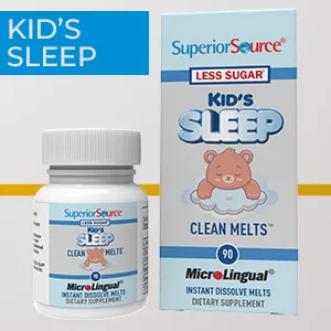 Superior Source Kid s Vitamin C (125 mg) Clean Melts Quick Dissolve Sublingual Micro Tablets 90 Ct Alternative to Gummies (up to 96% Less Sugar) Immune System Support Non-GMO - Kids Clean Melts - Sleep
