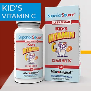 Superior Source Kid s Vitamin C (125 mg) Clean Melts Quick Dissolve Sublingual Micro Tablets 90 Ct Alternative to Gummies (up to 96% Less Sugar) Immune System Support Non-GMO - Kids Clean Melts - Vitamin C
