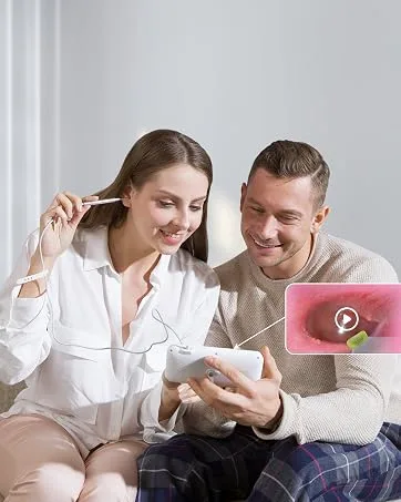 Wireless Otoscope 3.9mm Ultra-Thin WiFi Ear Scope Camera with Earwax Removal Tool and 6 LED Lights Ear Cleaner with Gyroscope Ear Endoscope Compatible with Android and iPhone - ear otoscope camera