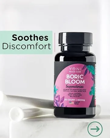 Boric Acid Suppositories and Suppository Applicator Bundle - 30 Suppository / 30 Applicators for Vaginial Vaginosis PH Balance for Women BV Odor Control Feminine Care. - boric bloom suppositories for ph balance
