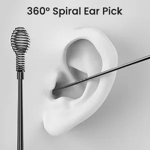 Ear Wax Removal Ear Cleaner with Camera and Light Ear Cleaning Kit with 8 Pcs Ear Set Ear Wax Removal Tool Camera with 1080P Ear Camera for iOS & Android Smartphones - Ear Pick