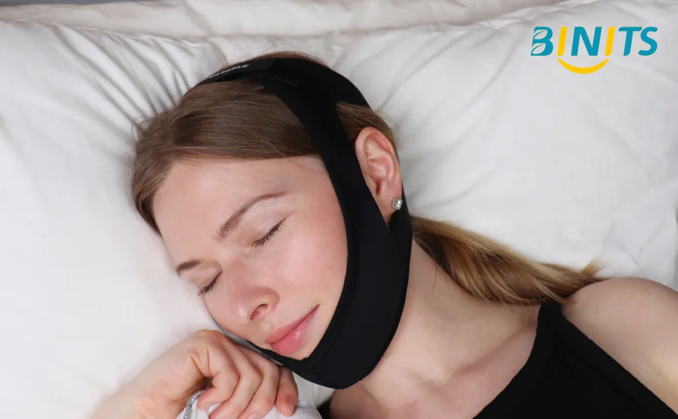 Chin Strap for CPAP Users | Keep Mouth Closed While Sleeping Chin Strap for Snoring | Better Night's Sleep Stop Noise Anti Snoring Chin Strap for Men and Women (Black) - Chin Strap for Snoring