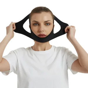 Chin Strap for CPAP Users | Keep Mouth Closed While Sleeping Chin Strap for Snoring | Better Night's Sleep Stop Noise Anti Snoring Chin Strap for Men and Women (Black) - Chin strap for snoring Step 1
