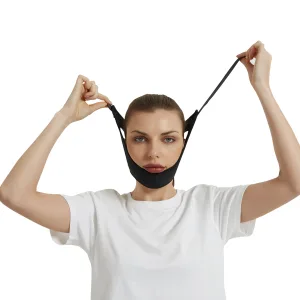 Chin Strap for CPAP Users | Keep Mouth Closed While Sleeping Chin Strap for Snoring | Better Night's Sleep Stop Noise Anti Snoring Chin Strap for Men and Women (Black) - Chin strap for snoring Step 2