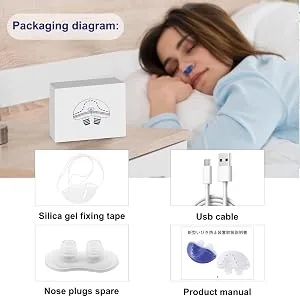 XmnDaue Electronic Anti Snoring Devices New Experience Variable Speed Anti Snoring Devices with 3 Adjustable Wind Speed for Air Purifier Filter Sleeping Breath Aids - anti snoring