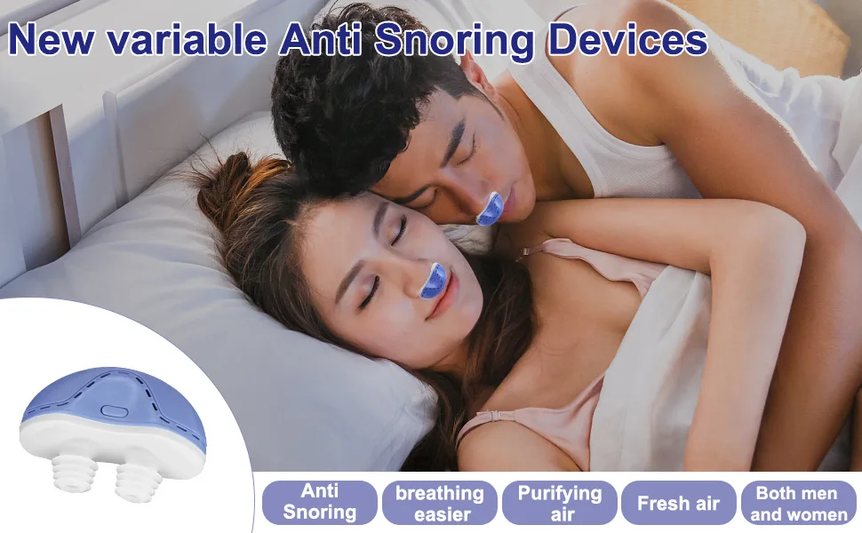 XmnDaue Electronic Anti Snoring Devices New Experience Variable Speed Anti Snoring Devices with 3 Adjustable Wind Speed for Air Purifier Filter Sleeping Breath Aids - Anti Snoring Devices