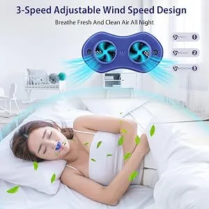 XmnDaue Electronic Anti Snoring Devices New Experience Variable Speed Anti Snoring Devices with 3 Adjustable Wind Speed for Air Purifier Filter Sleeping Breath Aids - Anti Snoring Devices