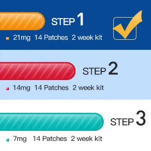 14 pcs Quit Smoking Patch Step 1 Easy and Effective to Quit Smoking 21mg Stop Smoking Aids That Work Patches with 2 Week Smoking Cessation Product (STEP1) - STEP 1 Stop smoking patches