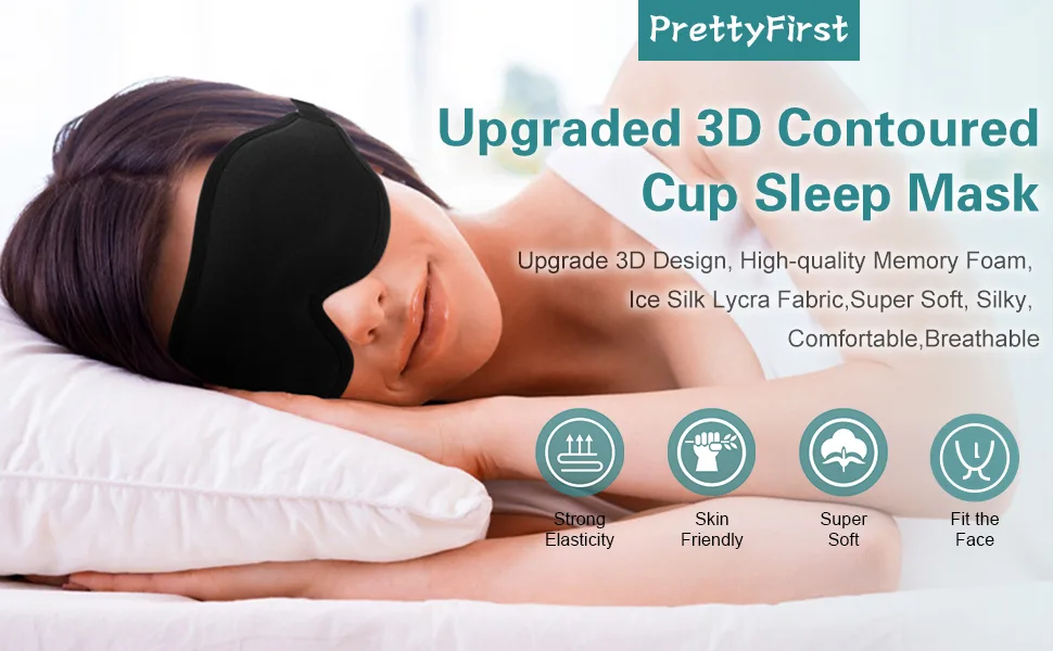 Silk Sleep Mask Eye mask for Sleeping-Soft Sleeping Mask Adjustable Blindfold Eyeshade for Men Women and Kids Comfortable Eye Cover for Travel Nap Shift Work - eye mask
