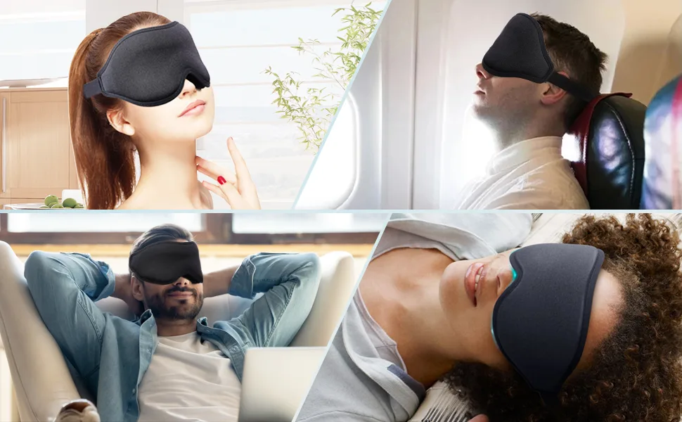 Silk Sleep Mask Eye mask for Sleeping-Soft Sleeping Mask Adjustable Blindfold Eyeshade for Men Women and Kids Comfortable Eye Cover for Travel Nap Shift Work - sleeping mask