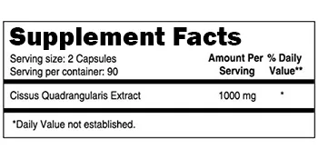 NatureBell Cissus Quadrangularis Capsules 1000mg Per Serving 180 Capsules Premium Cissus Capsules Support Joint Tendon Bone Skin Hair and Cartilage. - Cissus Extract