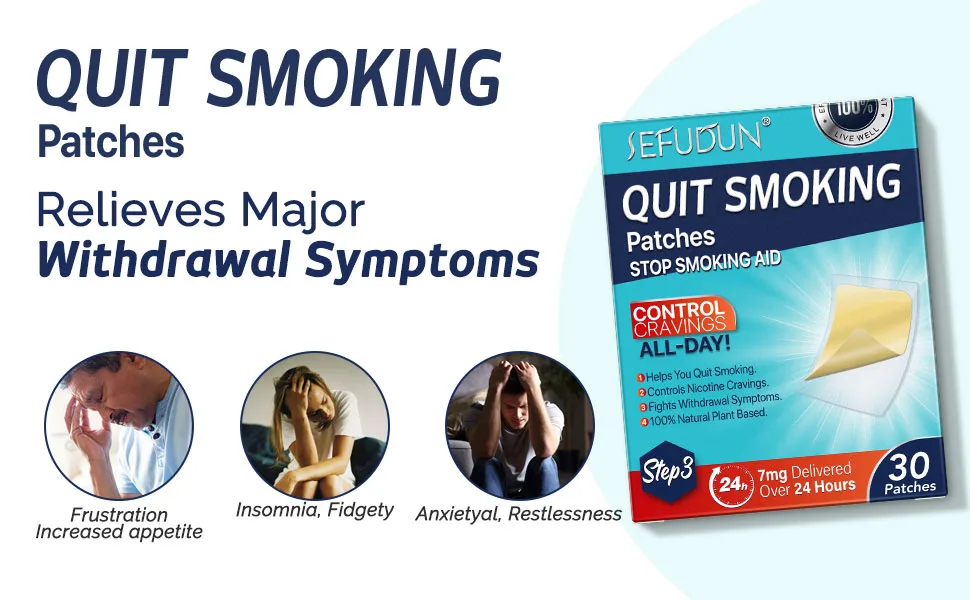 Stop Aid Patches Helping Quit Patch Step 1 30 Patches 21mg Delivered Over 24 Hours Easy and Effective Anti-Stickers Best Product to Help Stop (Step 1) - quit patches
