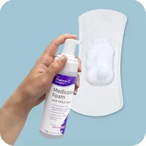Pharma-C Medicated Foam - Witch Hazel Spray - Hemorrhoidal and Postpartum Care - Relieves Itching & Burning. Provides Gentle Cleansing of Sensitive Areas 1 - medicated foam witch hazel