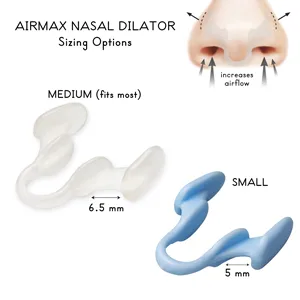 AIRMAX Nasal Dilator for Better Breathing  Natural Comfortable Breathing Aid Solution for Maximum Airflow and Reduced Nasal Congestion (Small - Blue) - Nasal Dilator, Better Breathing, Better Sleep, Nasal Strips, Snoring Solutions, Snoring Aids