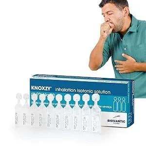 KNOXZY Isotonic 0.9% Sodium Chloride - NaCl Inhalation Saline Solution for Humidifying The Airways   20 X 2.5 ml Unit Dose Vials Pharmaceutical Grade - Leverage the advantage of this effective saline solution for improving lung function!