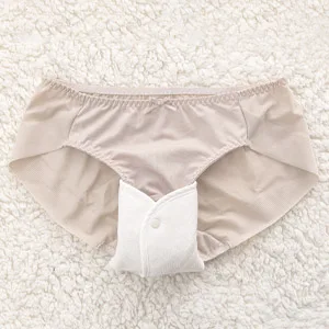 think ECO Printed Absorbent Type Pad 3p Organic Reusable Cotton Pads Menstrual Pads Sanitary Napkins Many Pattern 3 Pads. (Puppy Night pad Plus) - Easy to wear