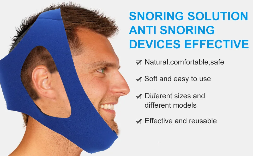 Anti Snoring Chin Strap Snoring Solution Effective Anti Snore Device Adjustable Breathable Strap Jaw Support Belt Sleep Chin Strap for Men Women(4) - product information 2