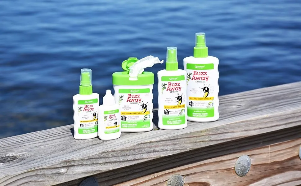 Quantum Health Buzz Away Sting Soothe Unique Herbal Blend Calms Bug Bites and Stings Fast Made with Aloe Vera Nettle & Peppermint Oil 1 Oz Small - buzz away