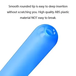 Lube applicator for Women Men with Smooth Rounded tip & Cap No Sharp Edges Reusable Easy to use/Clean Dosage Markings 10ml Scales (Blue & Red) - More Safey