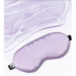 MYK Silk Sleeping Eyemask Filled with Pure Mulberry Silk Napping Blindfold for Sleeping Travel Eye Mask with Adjustable Strap for Comfort Red - Lavender Silk Eye Mask