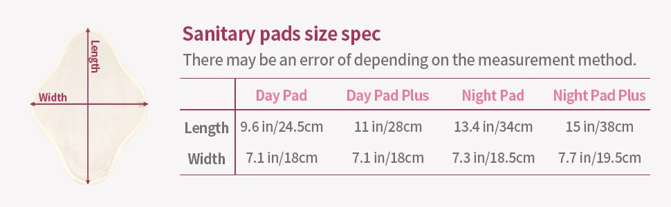 think ECO Printed Absorbent Type Pad 3p Organic Reusable Cotton Pads Menstrual Pads Sanitary Napkins Many Pattern 3 Pads. (Zoo Day pad Plus) - size spec