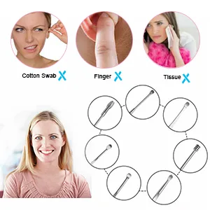 7PCS Professional Ear Wax Removal kit Earwax Removal Ear Pick Tools Reusable Spiral Ear Cleaner Ear Curette Cleaner Earwax Cleaner Tool Set (D) - ear cleaner