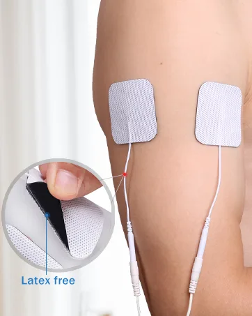 LotFancy TENS Unit Replacement Pads 4PCS 4.3 x 6 Adhesive Electrode Pads for Electrotherapy EMS Muscle Stimulation Machine Butterfly Shape - electrode pads
