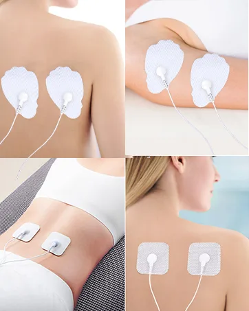 LotFancy TENS Unit Replacement Pads 40 Pcs 2x2 Snap Electrodes Pads Reusable Tens Pads for EMS Muscle Stimulator Using 3.5mm Snap Connector - snap on tens unit replacement pads
