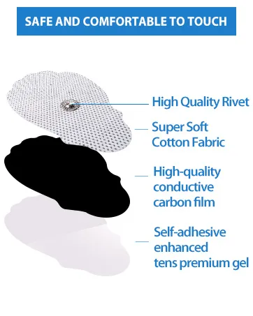 LotFancy TENS Unit Replacement Pads 40 Pcs 2x2 Snap Electrodes Pads Reusable Tens Pads for EMS Muscle Stimulator Using 3.5mm Snap Connector - tens pads snap