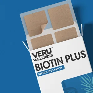 Veru Wellness Biotin Patch for Hair  60 Day Supply Biotin B7 Patches  Transdermal B7 Self Adhesive Biotin Patches - 10 Hours Use Per Patch - biotin 4