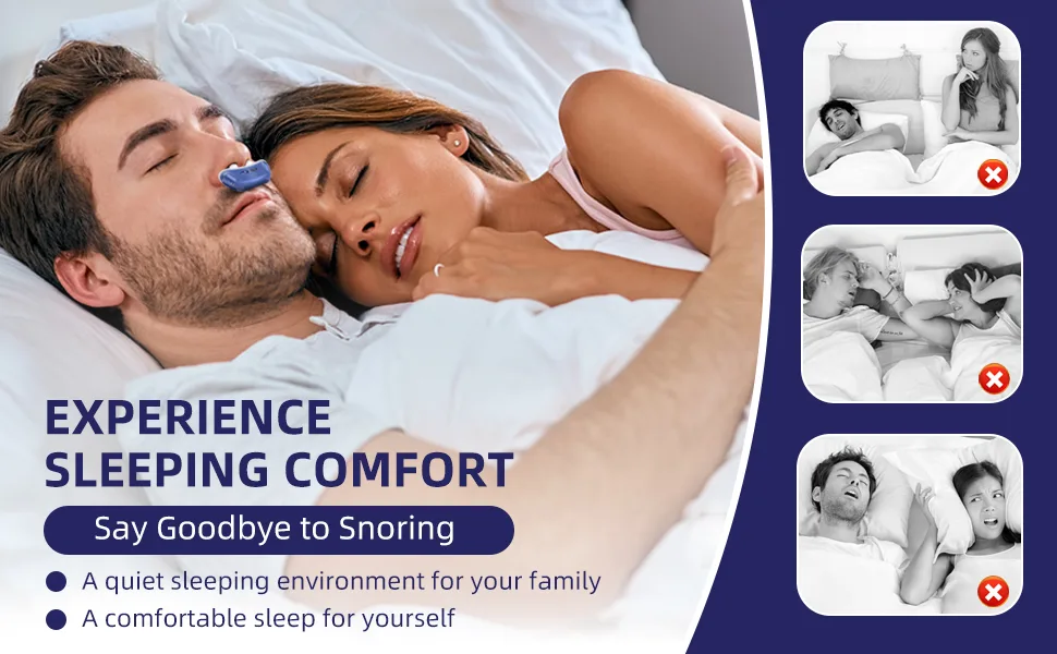 Anti Snoring Devices Electric Snoring Solution for Men Women Strength Solution Stop Snoring for Men Women - Double Eddy Current Stop Blue - snoring