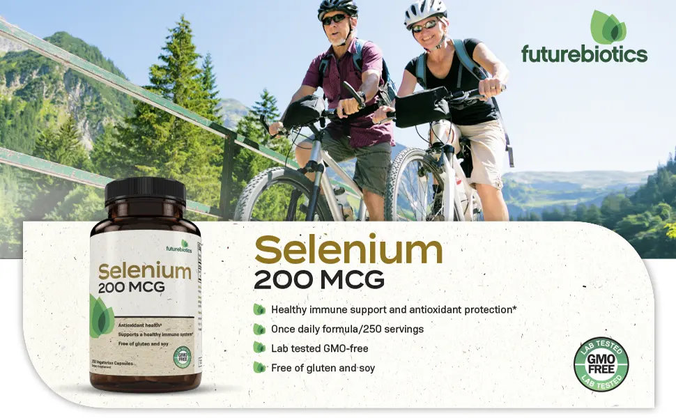 Futurebiotics Selenium 200 mcg - Selenium Amino Acid Complex - Essential Trace Mineral with Superior Absorption Non GMO 250 Capsules - selenium 200mcg